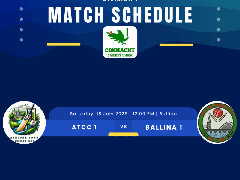 Ballina CC 1 v ATCC&nbsp;1